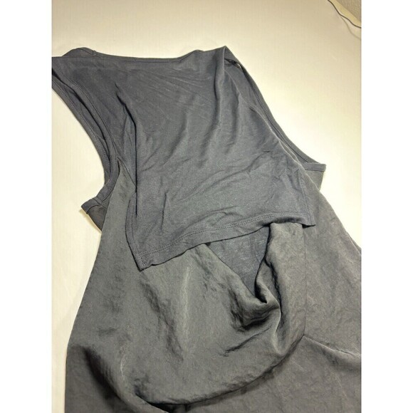 T by Alexander Wang Tank Dress Black Small Draped Cut Out Back LBD - Picture 8 of 12